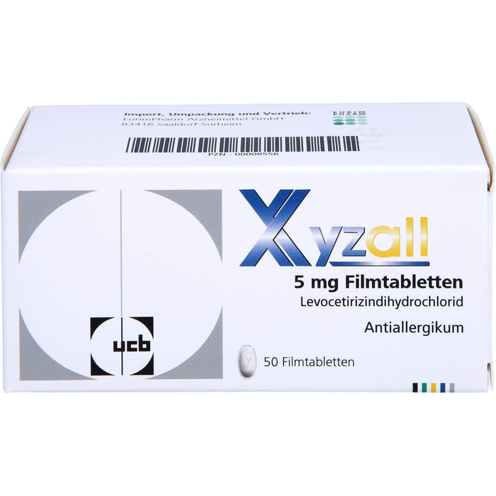 Xyzall 5 mg Eurim Filmtabletten bei Allergien, 50 St. Tabletten