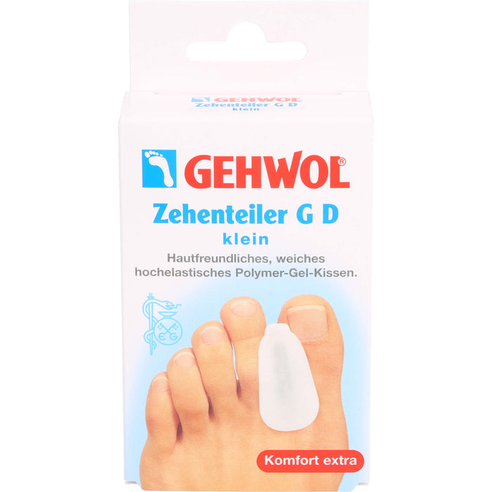 GEHWOL Zehenteiler G D klein hautfreundliches, weiches hochelastisches Polymer-Gel-Kissen, 3 pcs. Toe divider