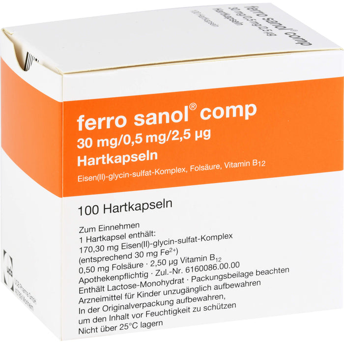 ferro sanol® comp 30mg/0,5mg/2,5µg Hartkapseln, 100 St KMP