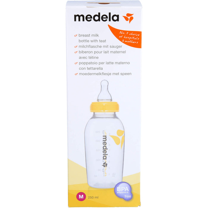 medela Muttermilchflasche 250 ml mit Sauger M, 1 pcs. Solution