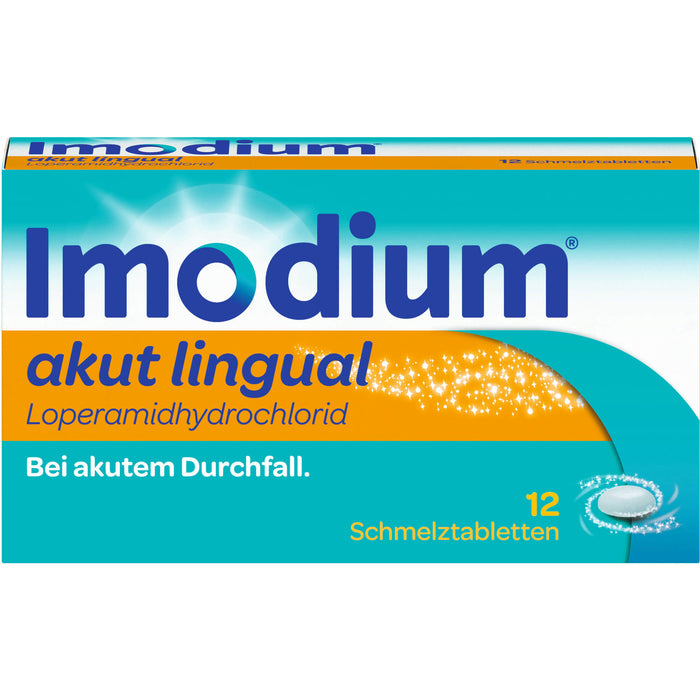 Imodium akut lingual 2 mg Schmelztabletten Reimport EurimPharm, 12 pcs. Tablets