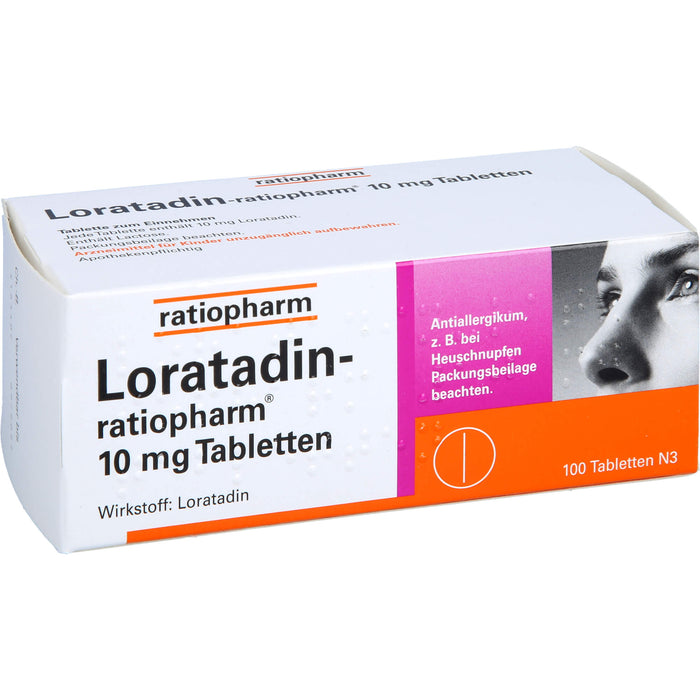 Loratadin-ratiopharm 10 mg Tabletten bei Allergien, 100 St. Tabletten