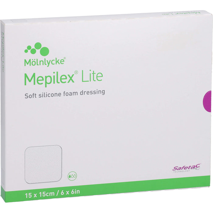 Mepilex Lite Schaumverband 15x15 cm steril, 5 St VER