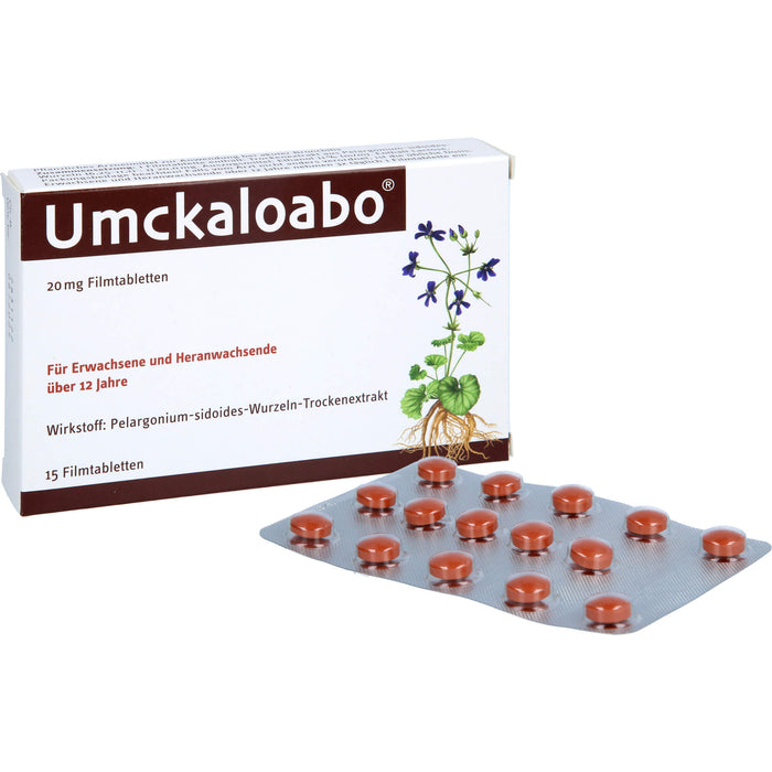 Umckaloabo 20 mg Filmtabletten, 15 pcs. Tablets