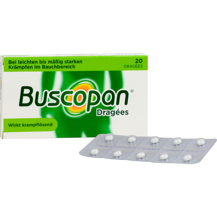 Buscopan Dragées wirkt krampflösend Original Sanofi-Aventis, 20 pcs. Tablets