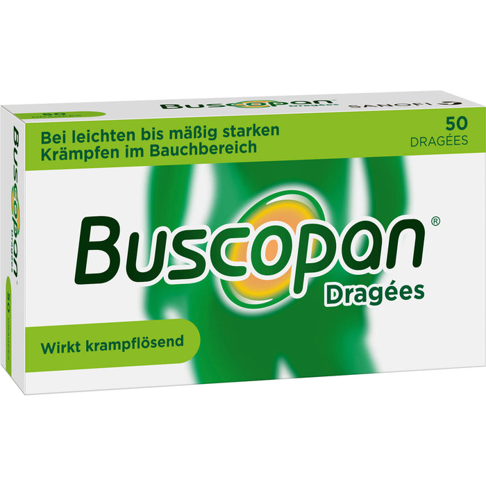 Buscopan Dragées wirkt krampflösend Original Sanofi-Aventis, 50 St. Tabletten