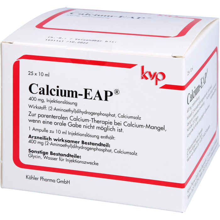 Calcium-EAP Injektionslösung bei Calcium-Mangel, 25 pc Ampoules