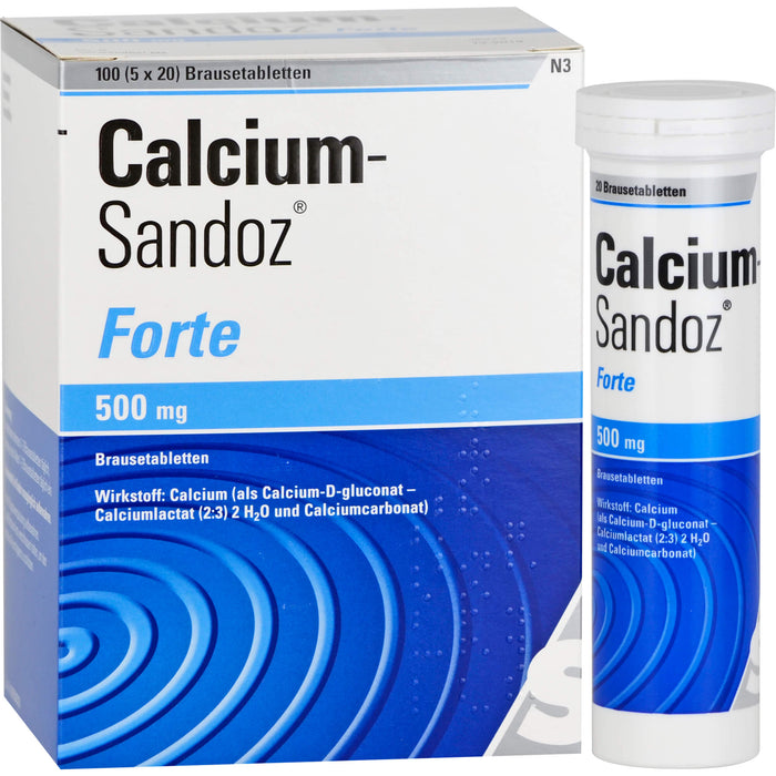 Calcium-Sandoz forte 500 mg Brausetabletten, 100 pcs. Tablets