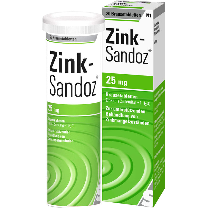 Zink-Sandoz 25 mg Brausetabletten, 20 pcs. Tablets