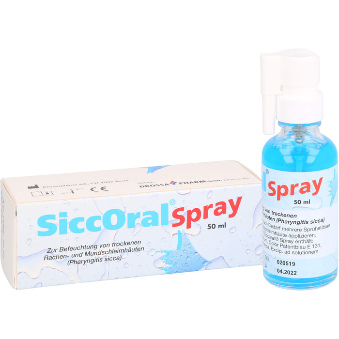 SiccOral Spray zur Befeuchtung von trockenen Mund- und Rachenschleimhäuten, 50 ml Solution