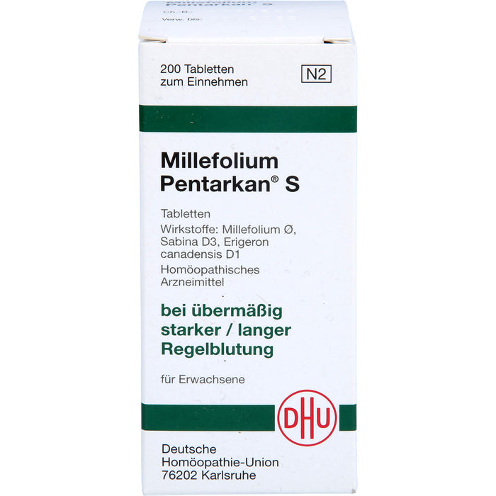 DHU Millefolium Pentarkan S Tabletten bei übermäßig starker / langer Regelblutung, 200 pcs. Tablets