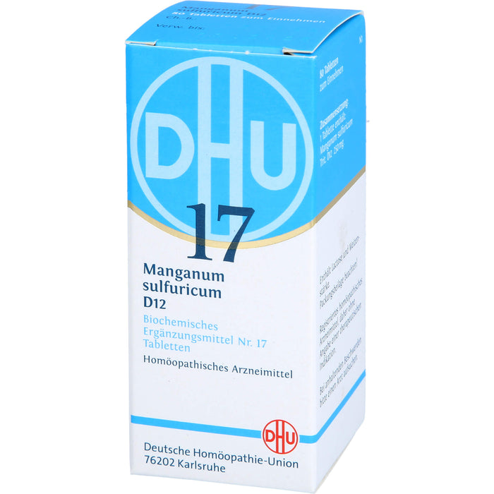 DHU Schüßler-Salz Nr. 17 Manganum sulfuricum D12 Tabletten, 80 pcs. Tablets