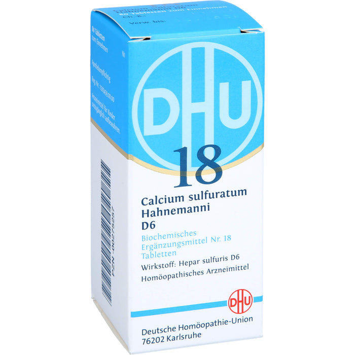 DHU Biochemie  18 Calcium sulfuratum Hahnemanni D6 Tabletten, 80 pcs. Tablets