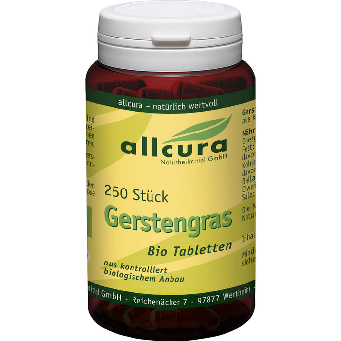 allcura Gerstengras Bio Tabletten, 250 pcs. Tablets