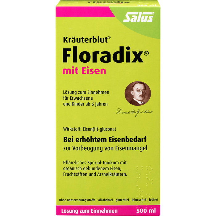 Floradix mit Eisen Lösung, 500 ml Lösung