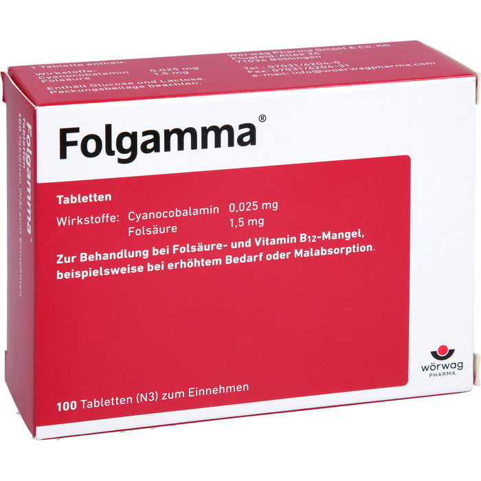 Folgamma Tabletten, 100 St TAB