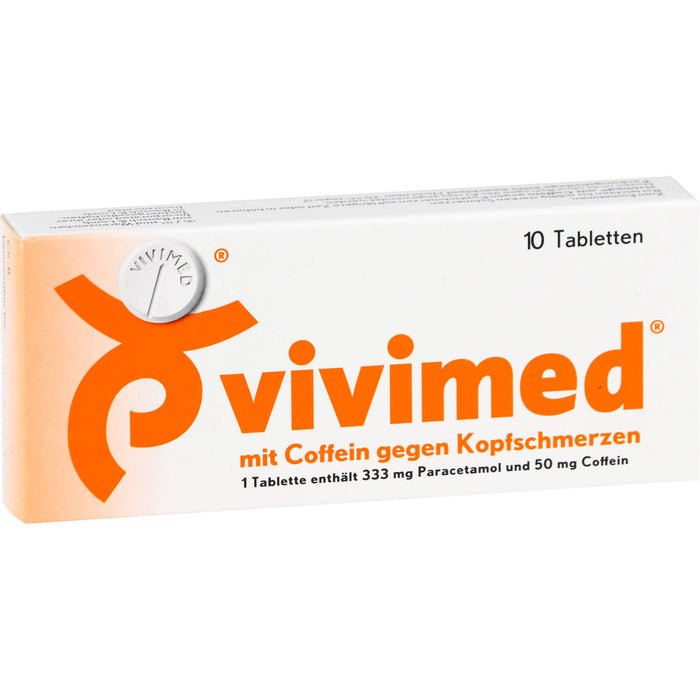 vivimed mit Coffein gegen Kopfschmerzen Tabletten, 10 St. Tabletten