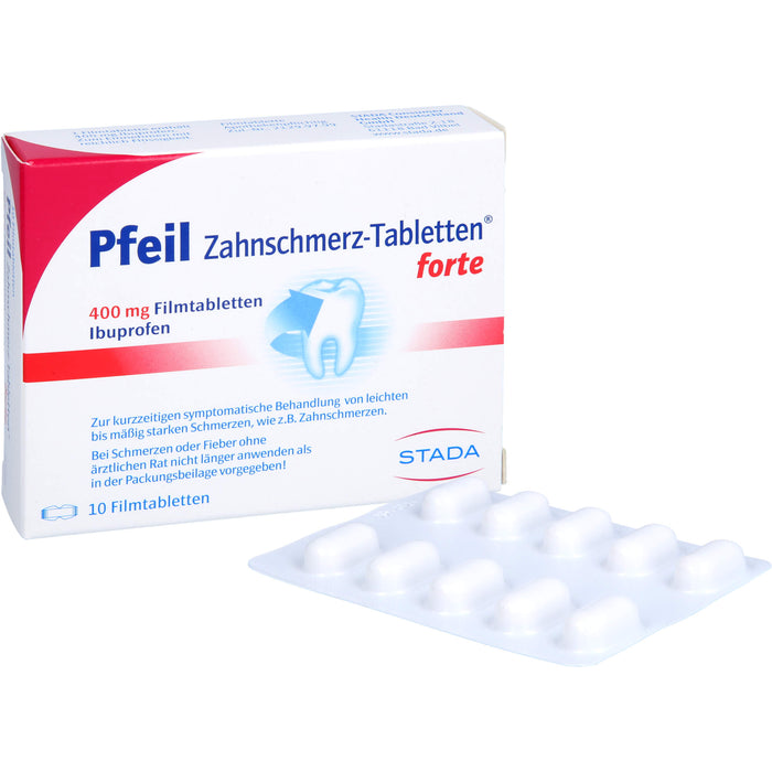 Pfeil Zahnschmerz-Tabletten forte lindert schnell, 10 pcs. Tablets