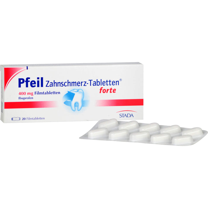 Pfeil Zahnschmerz-Tabletten forte 400 mg Ibuprofen, 20 pc Tablettes