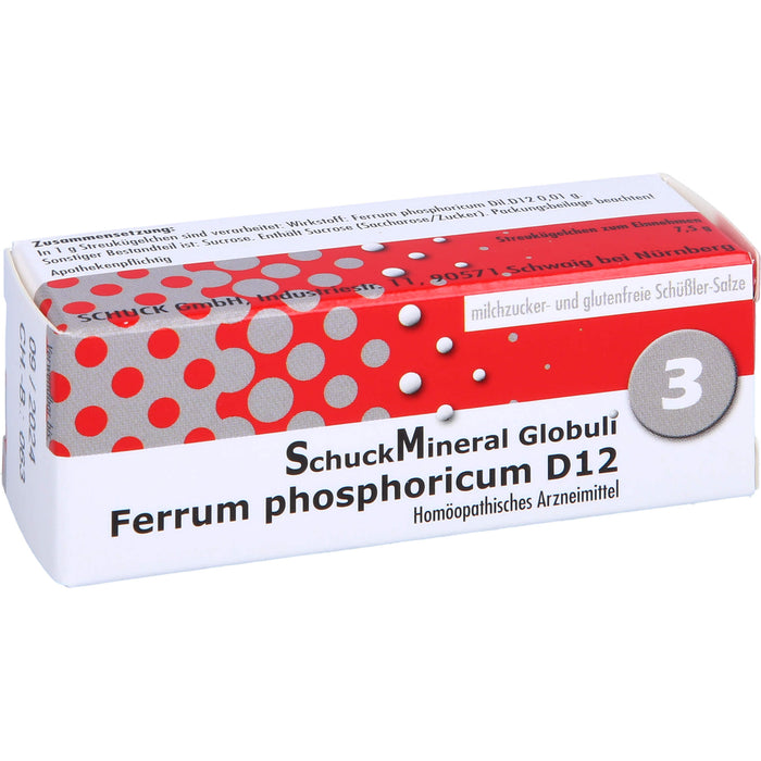 Schuckmineral Globuli 3 Ferrum phosphoricum D12, 7.5 g Globuli