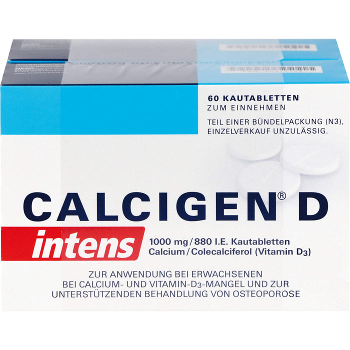 Calcigen D intens 1000 mg/880 I.E. Kautabletten, 120 St KTA