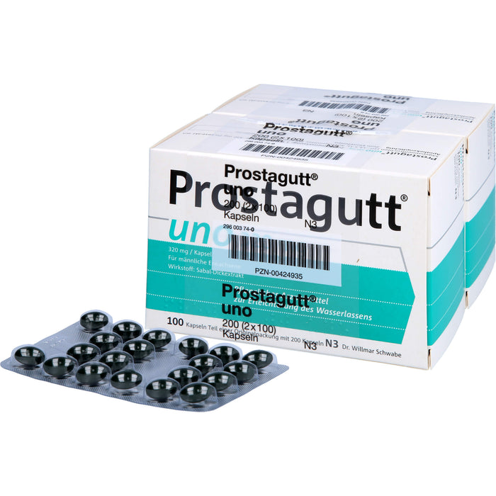 Prostagutt uno Kapseln zur Erleichterung des Wasserlassens, 200 pcs. Capsules