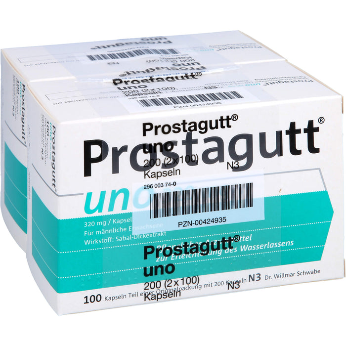 Prostagutt uno Kapseln zur Erleichterung des Wasserlassens, 200 pcs. Capsules