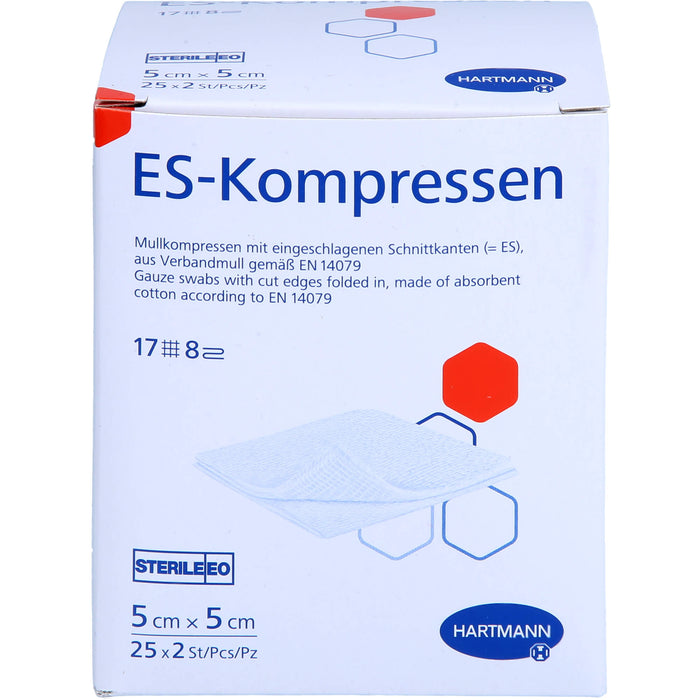 ES-KOMPRESSEN steril 5x5cm 8f, 25X2 St KOM