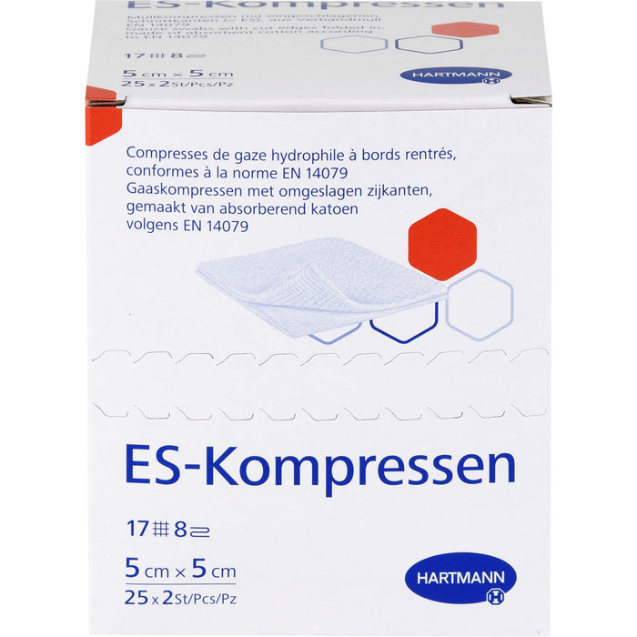 ES-KOMPRESSEN steril 5x5cm 8f, 25X2 St KOM