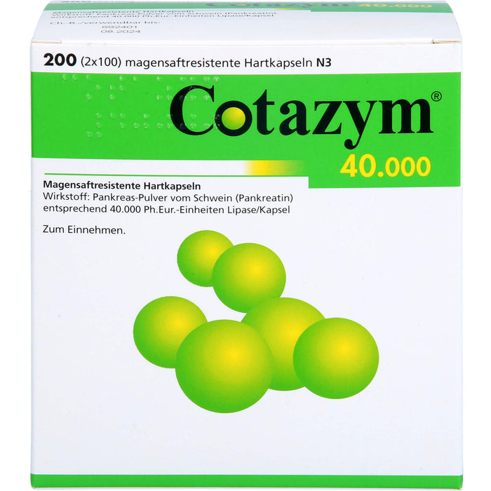 Cotazym 40.000, Magensaftresistente Hartkapseln, 200 pcs. Capsules