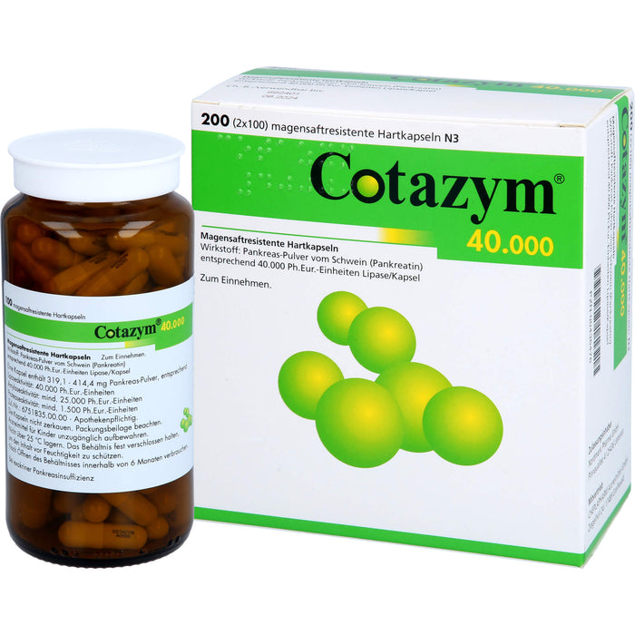 Cotazym 40.000, Magensaftresistente Hartkapseln, 200 pc Capsules