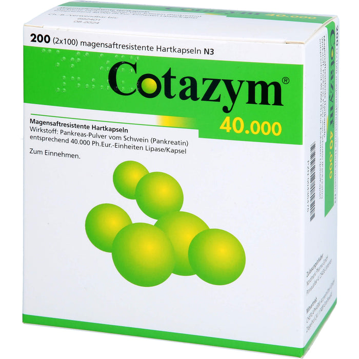 Cotazym 40.000, Magensaftresistente Hartkapseln, 200 pc Capsules