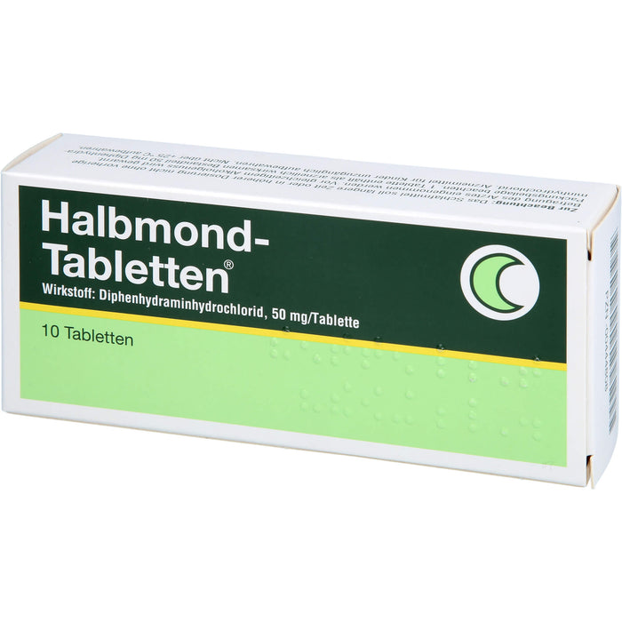 Halbmond-Tabletten 50 mg zur Kurzzeitbehandlung von Schlafstörungen, 10 St. Tabletten