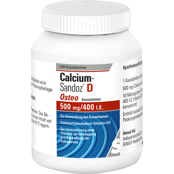 Calcium-Sandoz D Osteo Kautabletten, 120 St. Tabletten