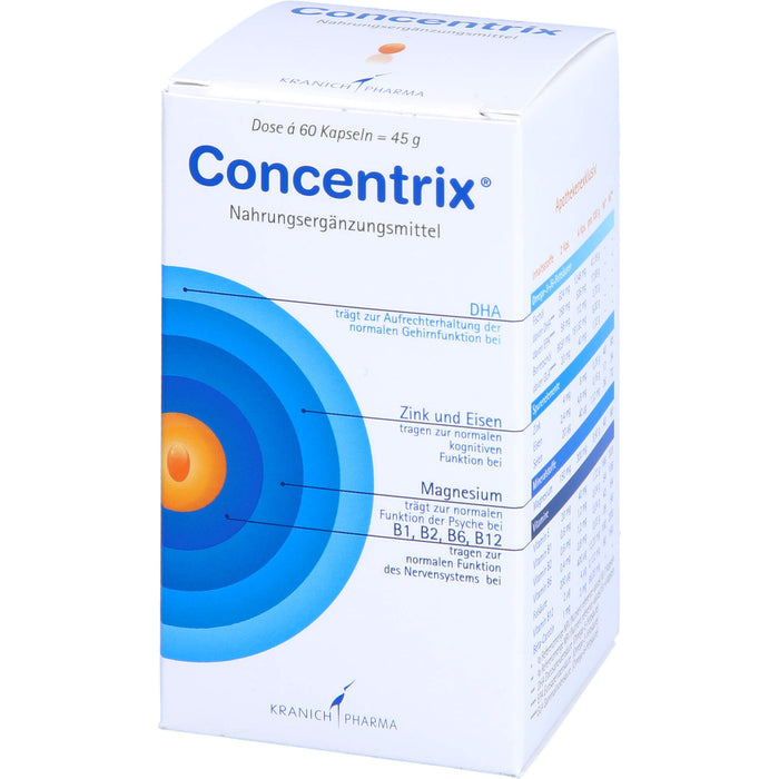 Concentrix Kapseln für Konzentration und Aufmerksamkeit, 60 pc Capsules