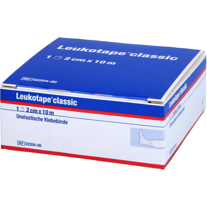 Leukotape classic unelastische Klebebinde 2 cm x 10 m weiß, 1 St. Wundauflagen