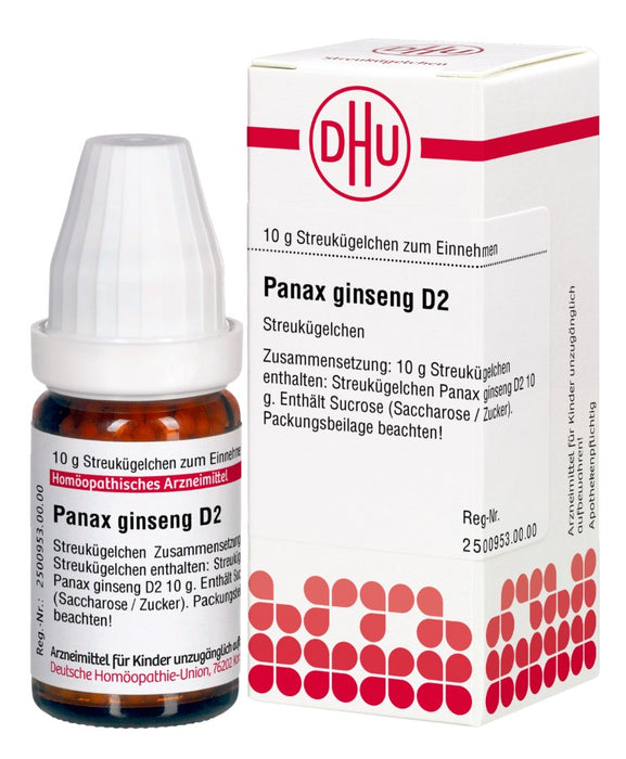 DHU Panax ginseng D2 Streukügelchen, 10 g Globules