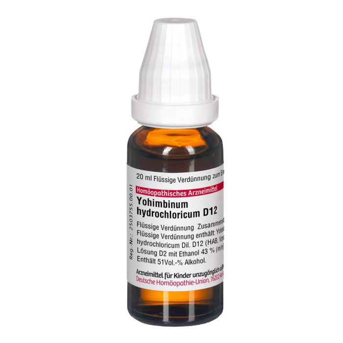 Yohimbinum hydrochloricum D12 DHU Dilution, 20 ml Lösung