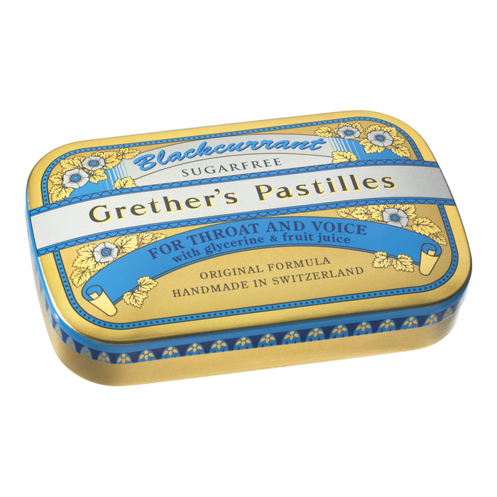 Grether's Pastilles Blackcurrant zuckerfrei, 60 g Pastillen