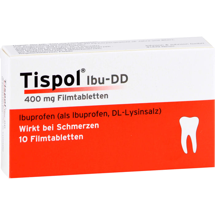 Tispol Ibu-DD Tabletten wirkt bei Schmerzen, 10 pcs. Tablets