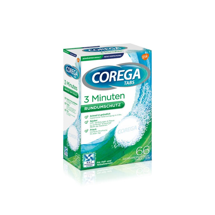 COREGA Tabs Rapid Rundumschutz Gebissreinigungstabletten, 66 St. Tabletten