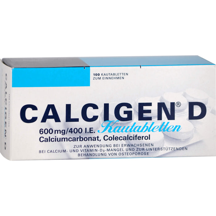 CALCIGEN D 600 mg/400 I.E. Kautabletten, 100 St KTA