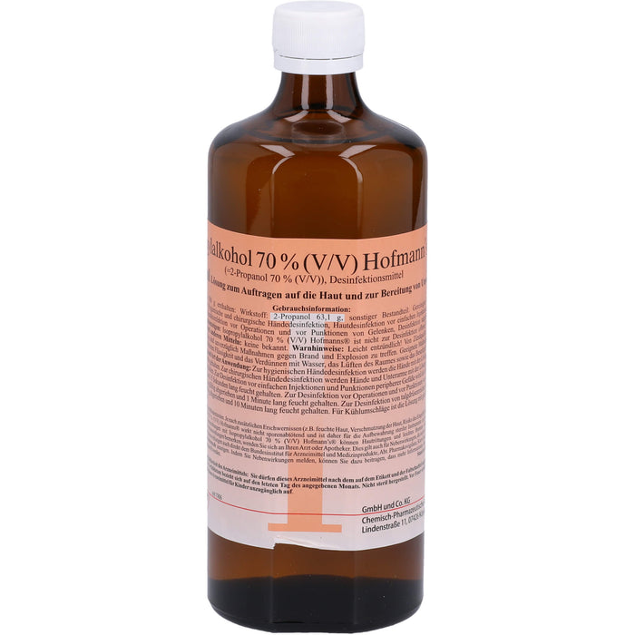 Isopropylalkohol 70% Hofmann's, 500 ml Solution