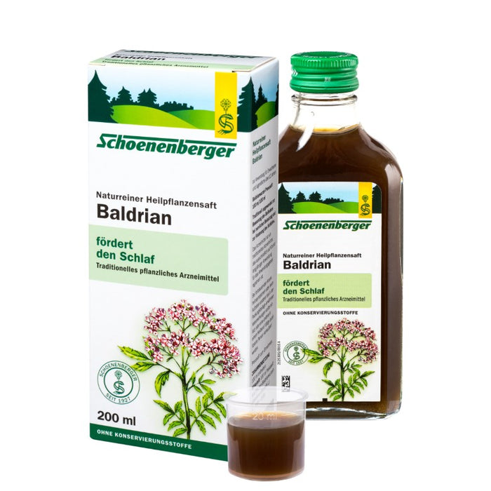 Schoenenberger naturreiner Heilpflanzensaft Baldrian fördert den Schlaf, 200 ml Solution