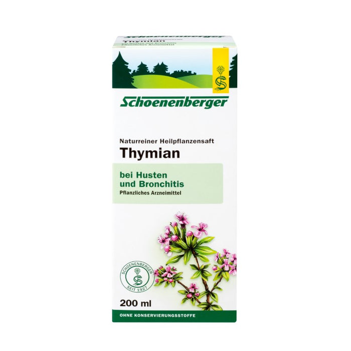 Schoenenberger Thymian naturreiner Heilpflanzensaft, 200 ml Lösung