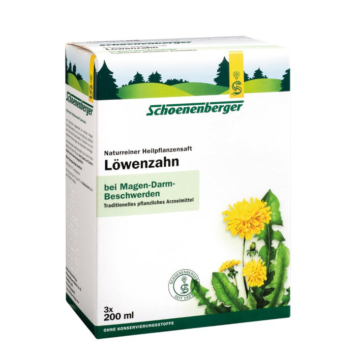 Schoenenberger Löwenzahn naturreiner Heilpflanzensaft, 600 ml Solution