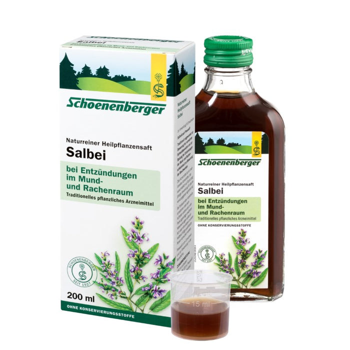 Schoenenberger Salbei naturreiner Heilpflanzensaft, 200 ml Lösung