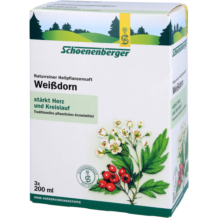 Naturreiner Heilpflanzensaft Weißdorn, 600 ml Lösung