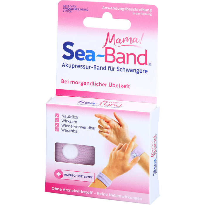 SEA BAND mama! Akupressur-Armbänder gegen morgendliche Übelkeit, 2 pcs. Tapes