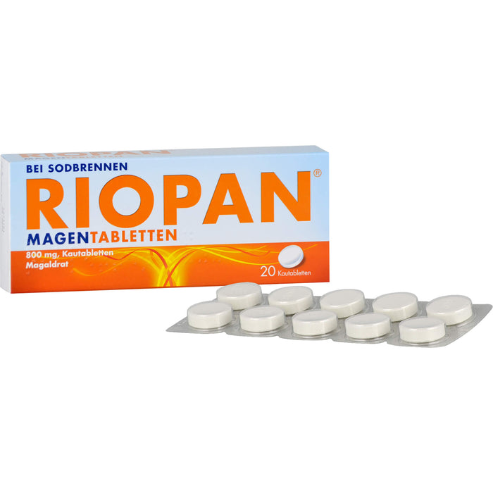 RIOPAN Magentabletten bei Sodbrennen Kautabletten, 20 St. Tabletten